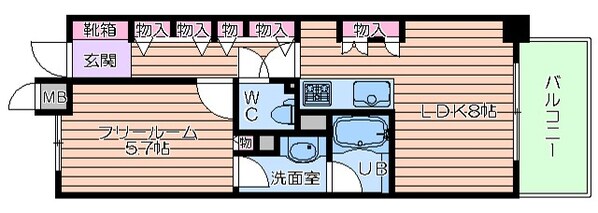 ノステルコート夕陽丘の物件間取画像